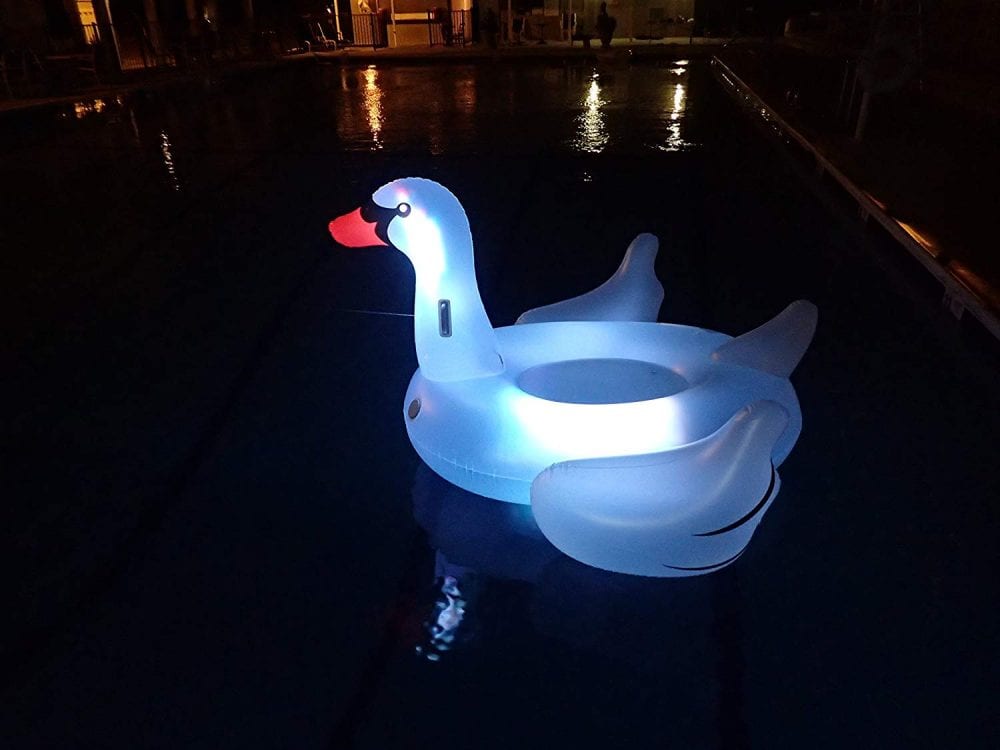 Make Your Pool Parties Crazy With This Light-up Swan Pool Float