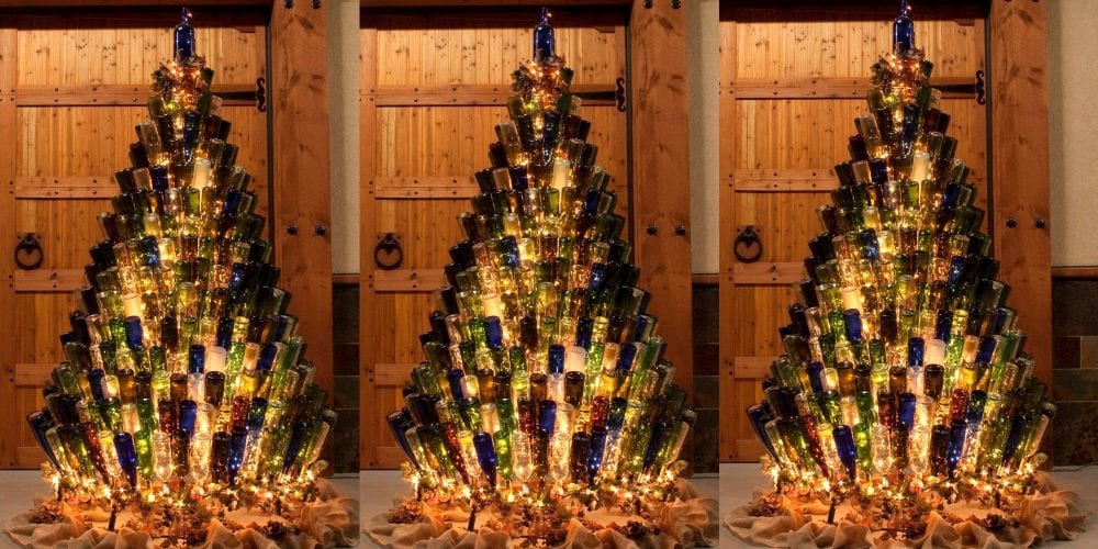 How’s This For A Booze Lover’s Fantasy? The Wine Bottle Christmas Tree