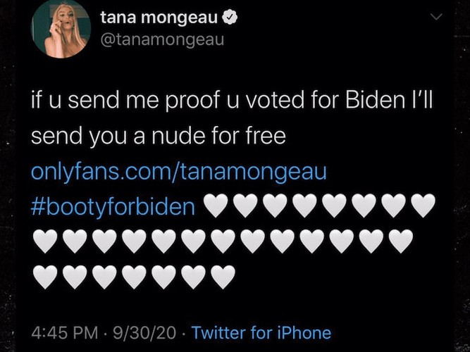 youtuber promises free nudes to anyone who votes for biden