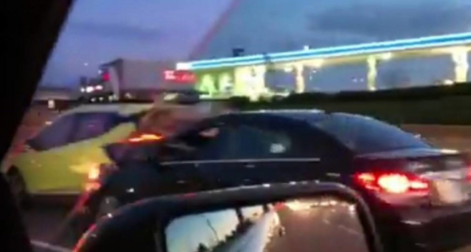 Video: Shocking Moment Road Rage Driver Slams Into Back Of Another Car While Screaming Insults At Another Driver