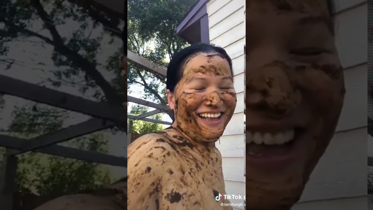tiktok influencer covers herself in her own poo and eats it.