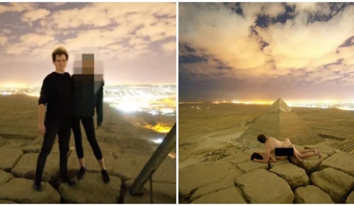 photographer posts picture of himself having sex with woman on top of great pyramid