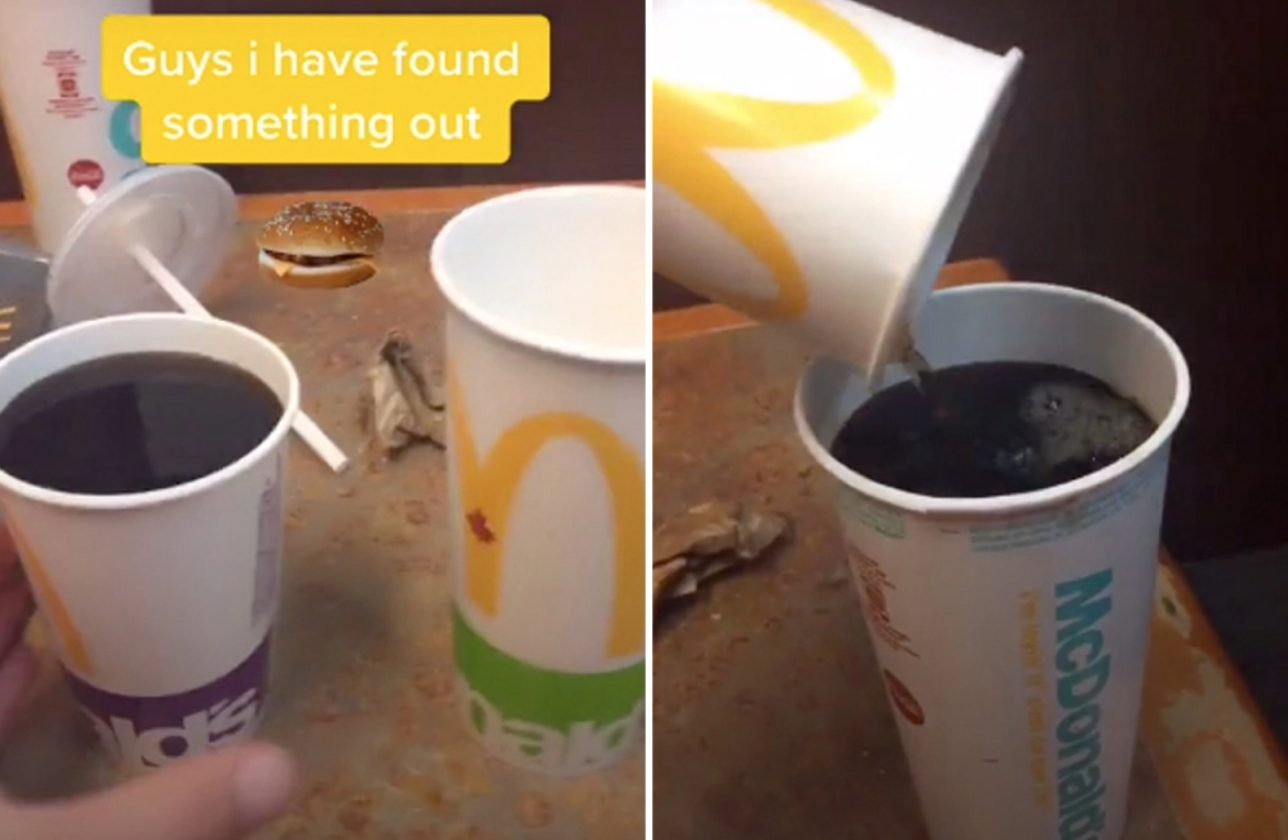 mcdonald’s worker claims that every drink is the same size