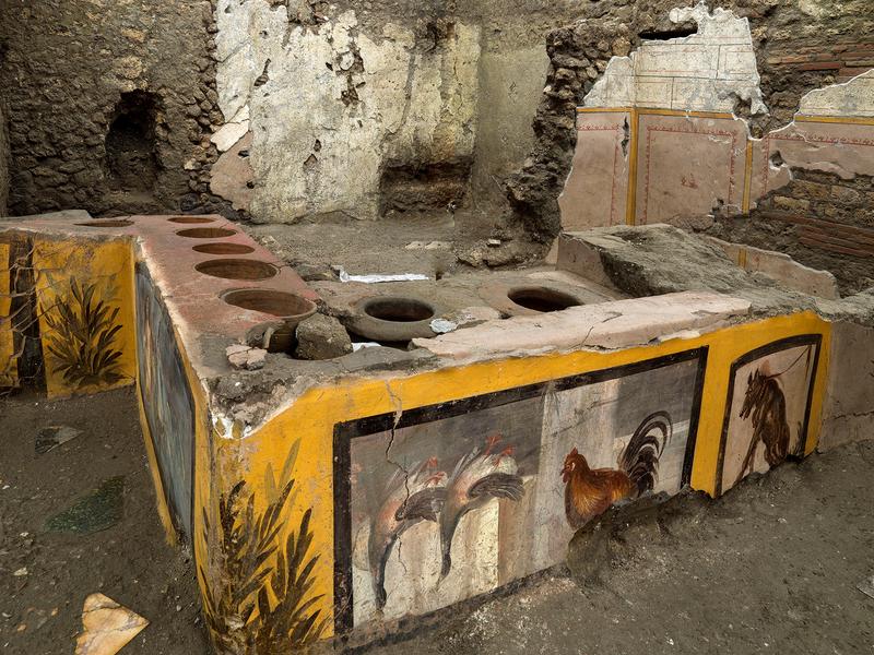 archaeologists uncover ancient street food shop in pompeii