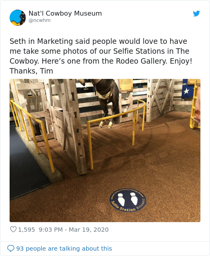 cowboy museum puts their head of security in charge of their twitter, and his tweets are hilariously wholesome