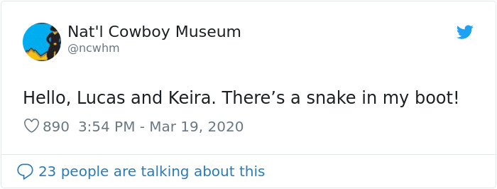 cowboy museum puts their head of security in charge of their twitter, and his tweets are hilariously wholesome
