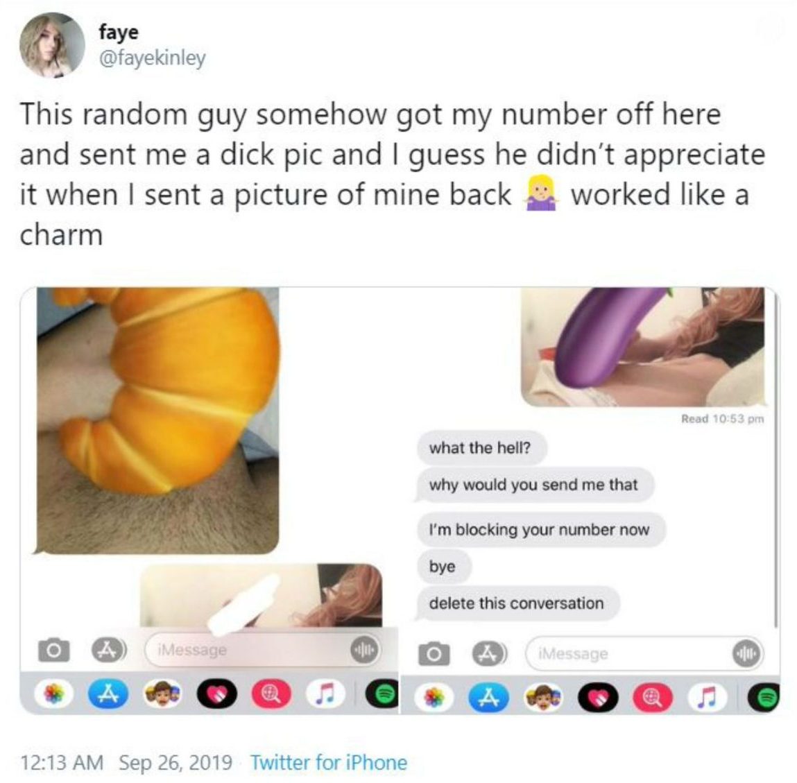 Dude Who Sent Dick Pic To Trans Woman Shocked When She Sends Back Pic Of Much Bigger Dick