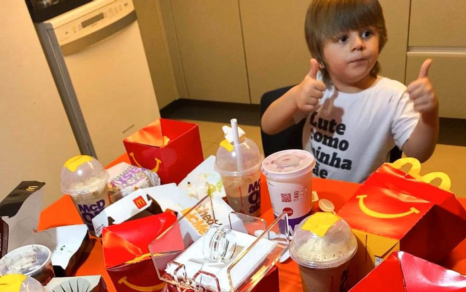 hungry three-year-old orders huge mcdonald’s feast with mum’s phone