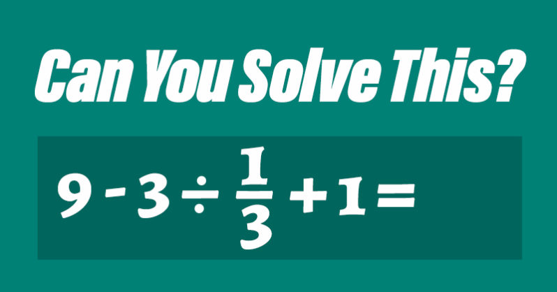 people are pulling their hair out trying to solve this math problem
