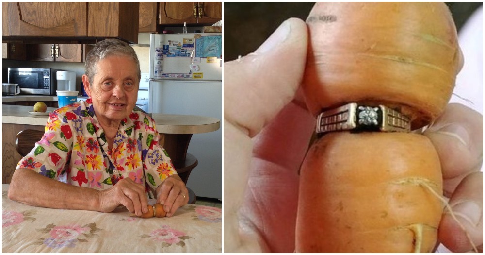 This Woman Lost Her Engagement Ring In The Garden, Finds It 13 Years Later Wrapped On A Carrot