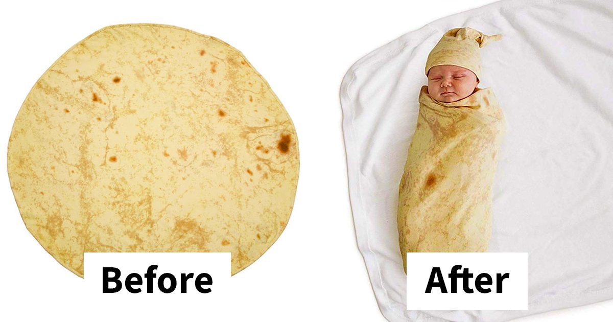 This 'Tortilla Baby' Swadling Blanket Goes Viral, And It's Giving Swaddling A Whole New Meaning