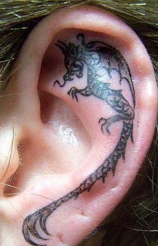 75 best unconventional ear tattoo ideas to drool over