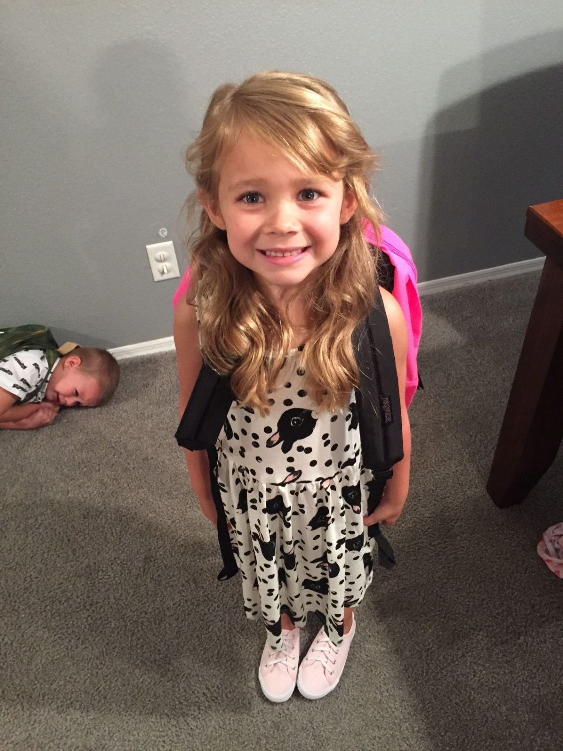 13 before and after photos of kids on their first day of school that prove first days are rough
