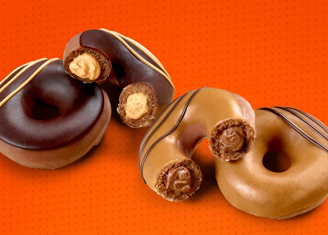 Krispy Kreme Unveils New Reese's Chocolate And Peanut Butter Donuts Versions