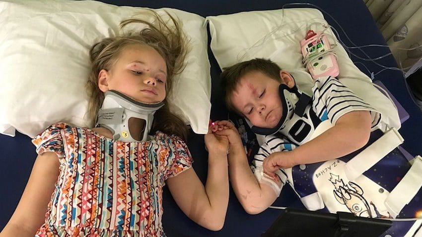 After Horrific Car Crash Kills Parents And Baby, Orphaned Siblings Reunite And Show Sign Of Hope