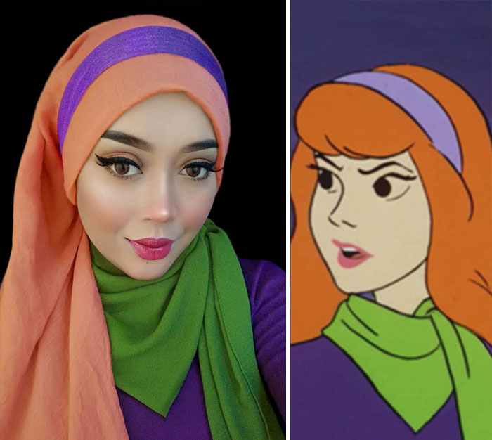 meet the woman using her hijab and makeup to transform into disney and comic book characters