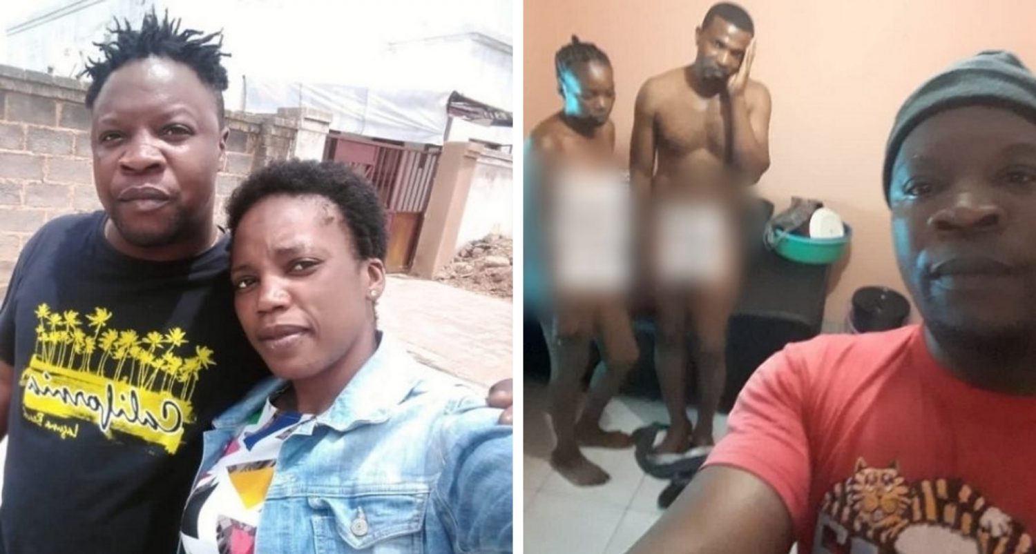 Man Takes A Selfie With His Best Friend And Wife After He Caught Them Cheating (photos)