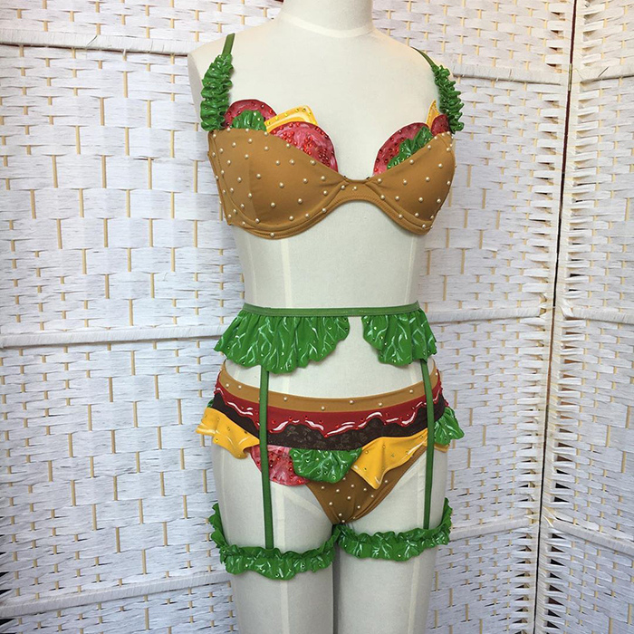 this cheeseburger lingerie set turns you into a sexy cheeseburger