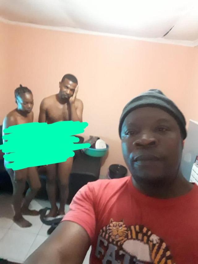 man takes a selfie with his best friend and wife after he caught them cheating (photos)
