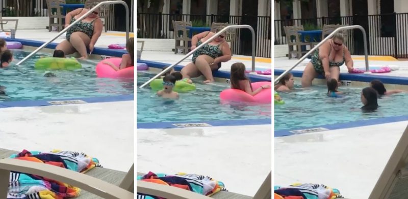 Caught On Camera: Woman Makes Viewers Reconsider Using Public Pool