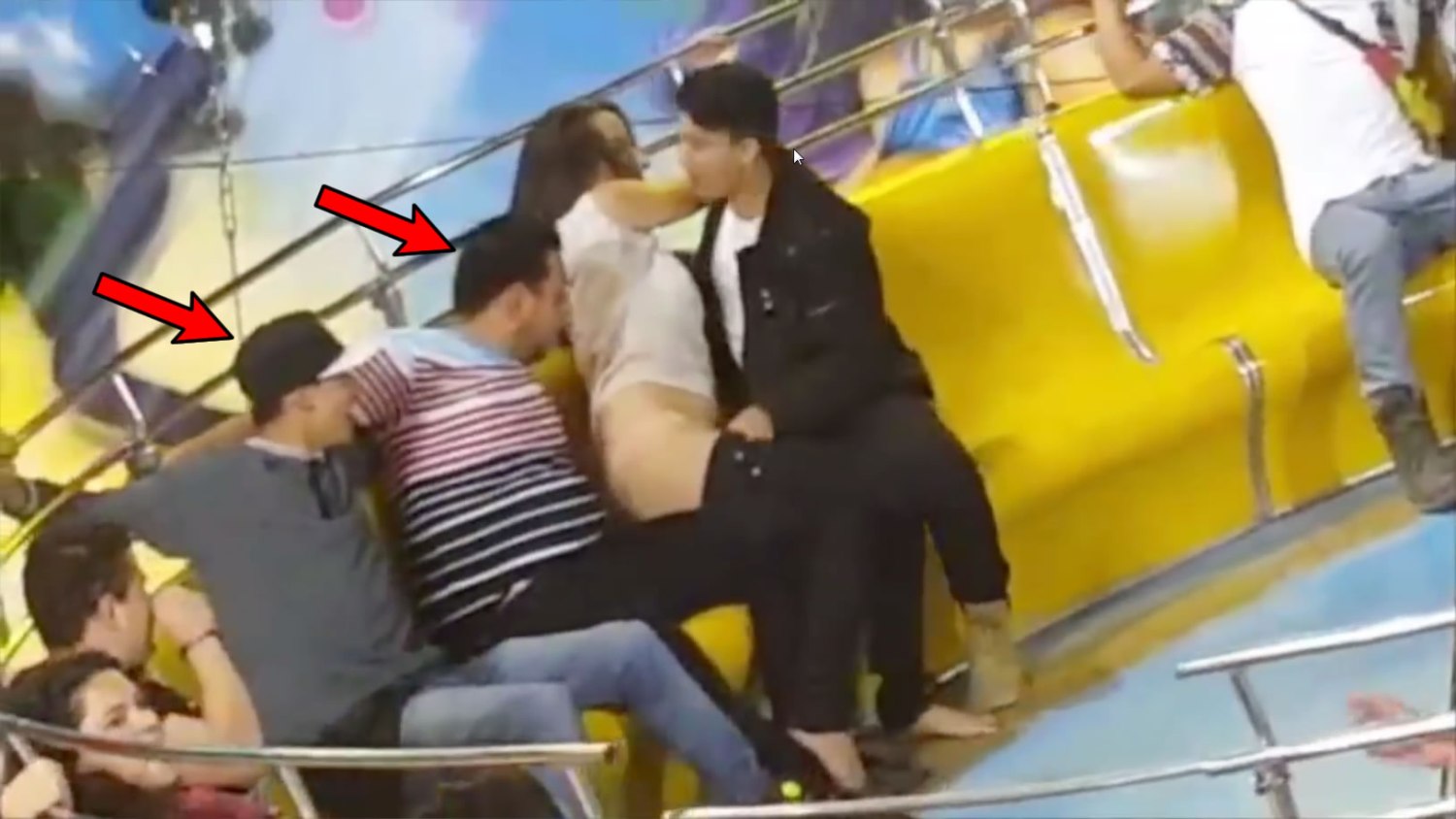 woman who went commando loses her pants on a wild carnival ride