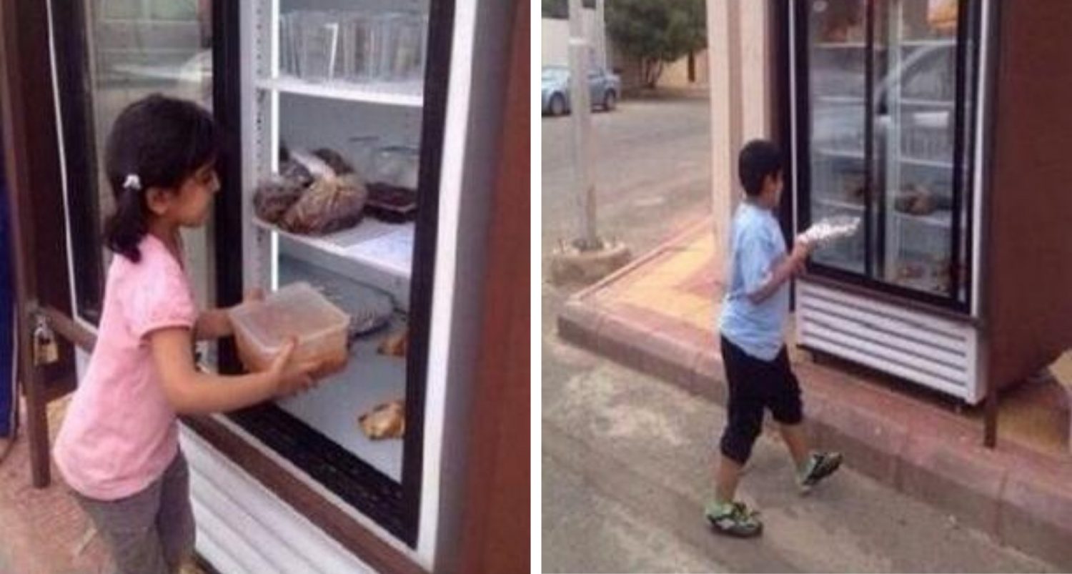 Anonymous Saudi Man Sets Up ‘charity Refrigerator’ In Front Of His House So Anyone Could Donate Leftovers For The Needy