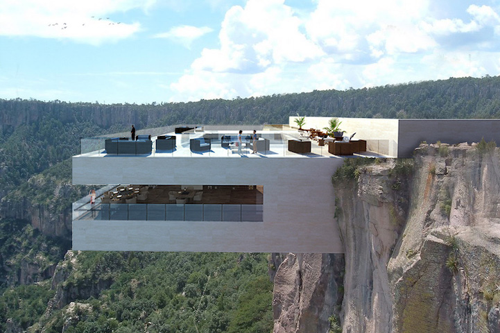 cliffside restaurant offers dining experience with breathtaking views of the valley below