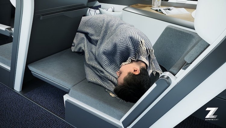 airline seat designed to allow economy passengers to lie down and sleep