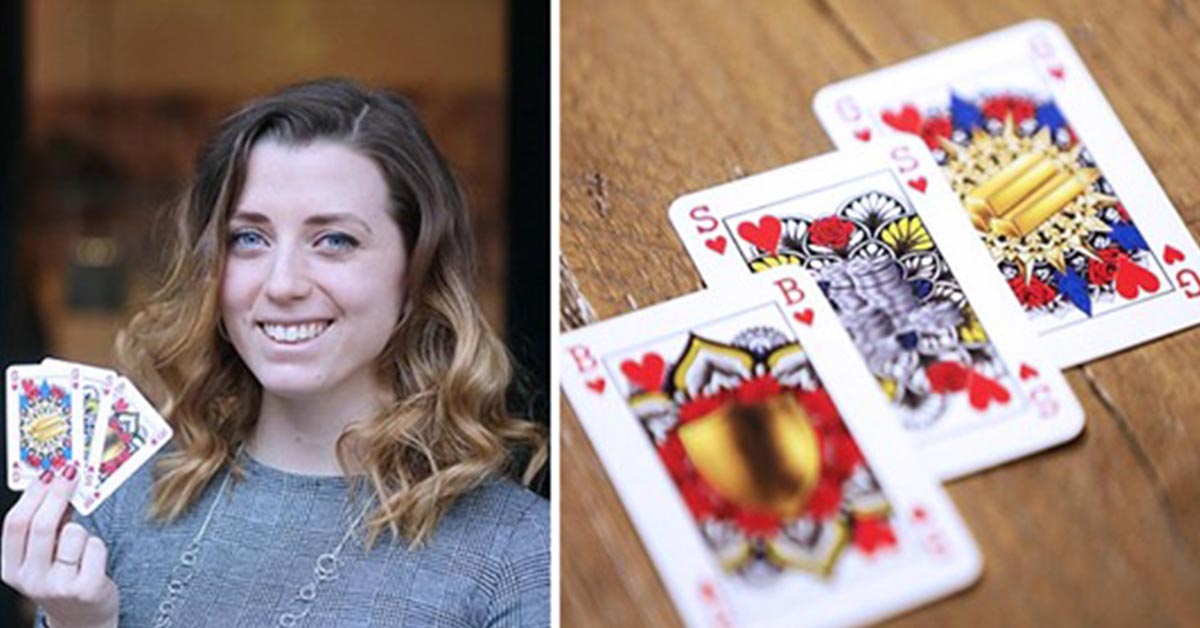 woman creates gender-neutral playing cards to replace king, queen, and jack