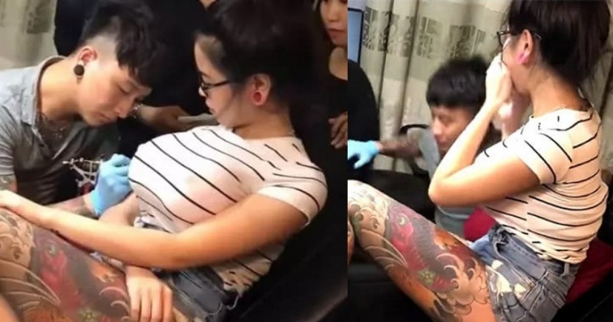 tattoo artist shocked after client’s ‘boob’ explodes during inking session