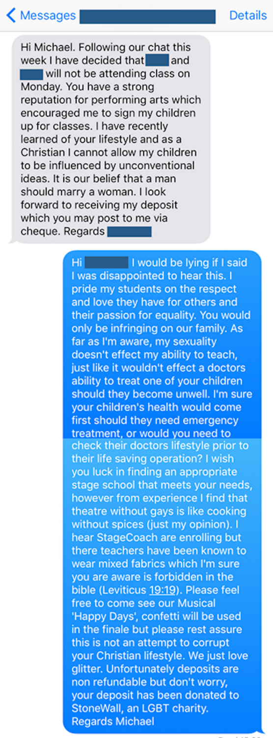 gay teacher perfectly shuts down homophobic mom who pulled her kids from his classes