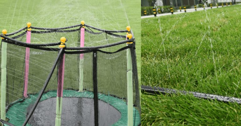 These Sprinkler Turn Your Trampoline Into A Splash Pad For Your Kids