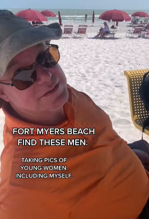 tiktok user confronts men taking pics of women at the beach