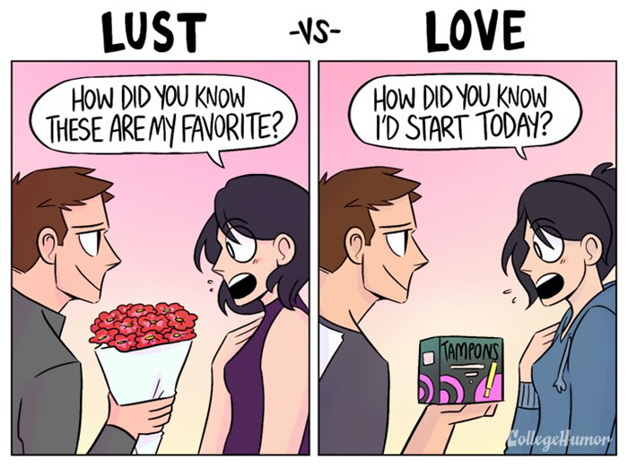 13 Comics Depicting The Major Differences Between Lust And Love