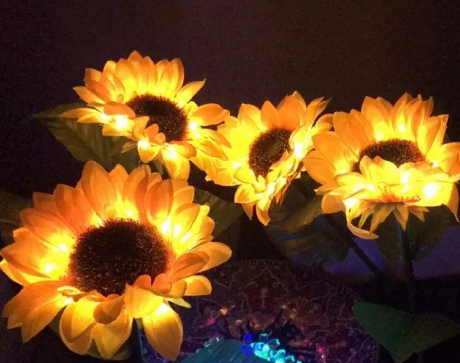 you can get solar powered sunflower lights and i need them now