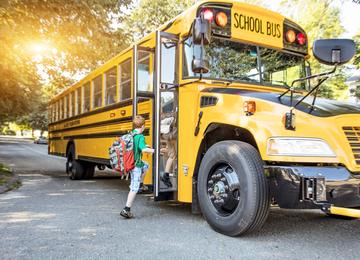 Touching Photo Of Bus Driver Holding Boy's Hand On First Day Of School Goes Viral