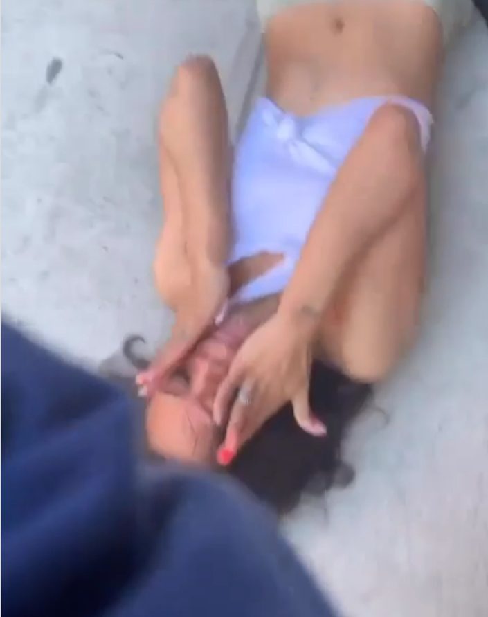 Nypd Officer Clobbers Woman Who Appears To Assault Him, Knocking Her Flat On Her Back While Arresting Her Boyfriend