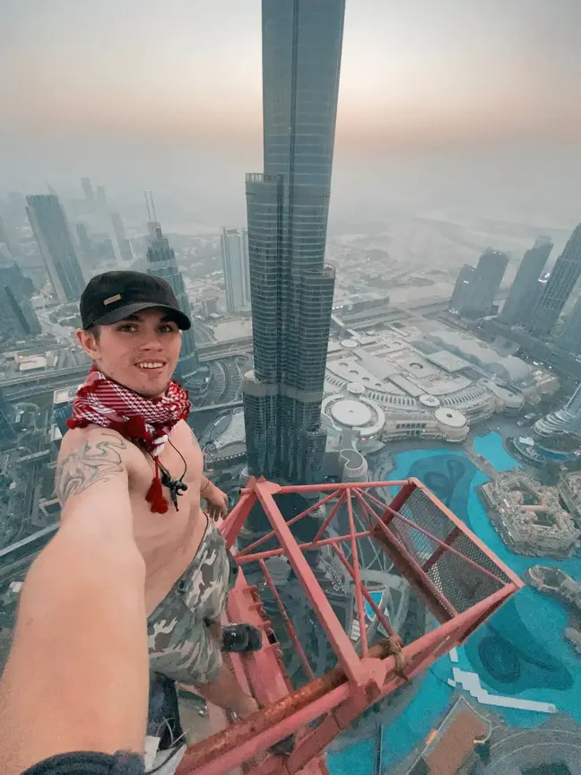 Free Climber Didn't Realise Crane Had Been Covered In Grease Before Scaling 1,200ft Above Dubai