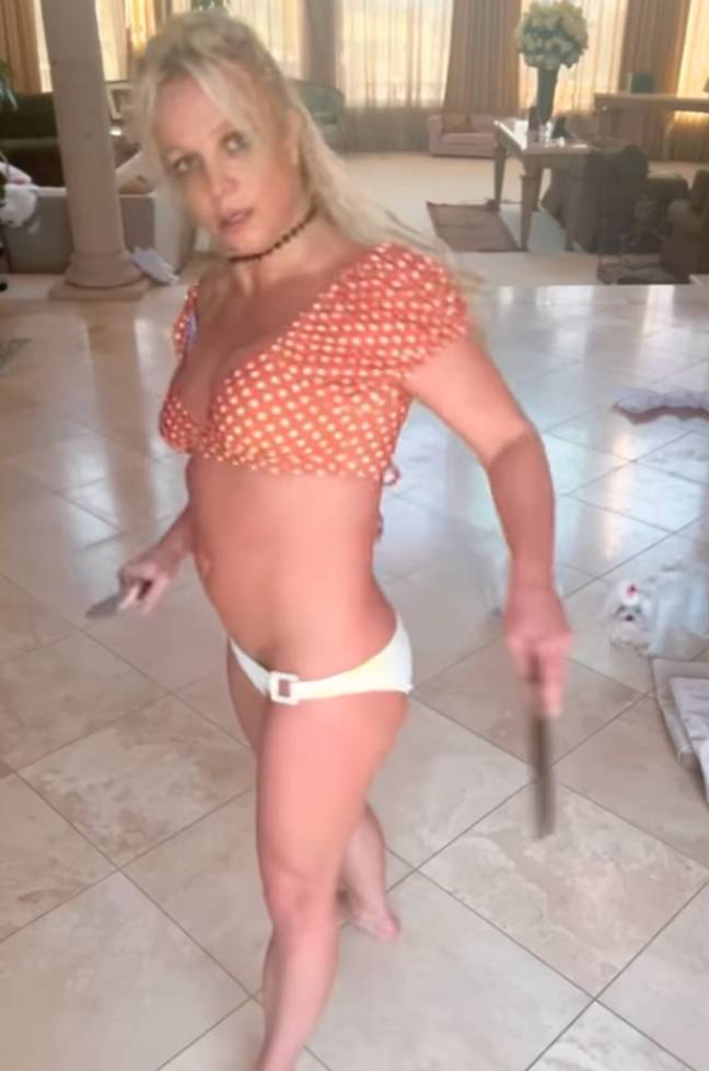Worried Fans React To Britney Spears' Video Dancing With Big Knives