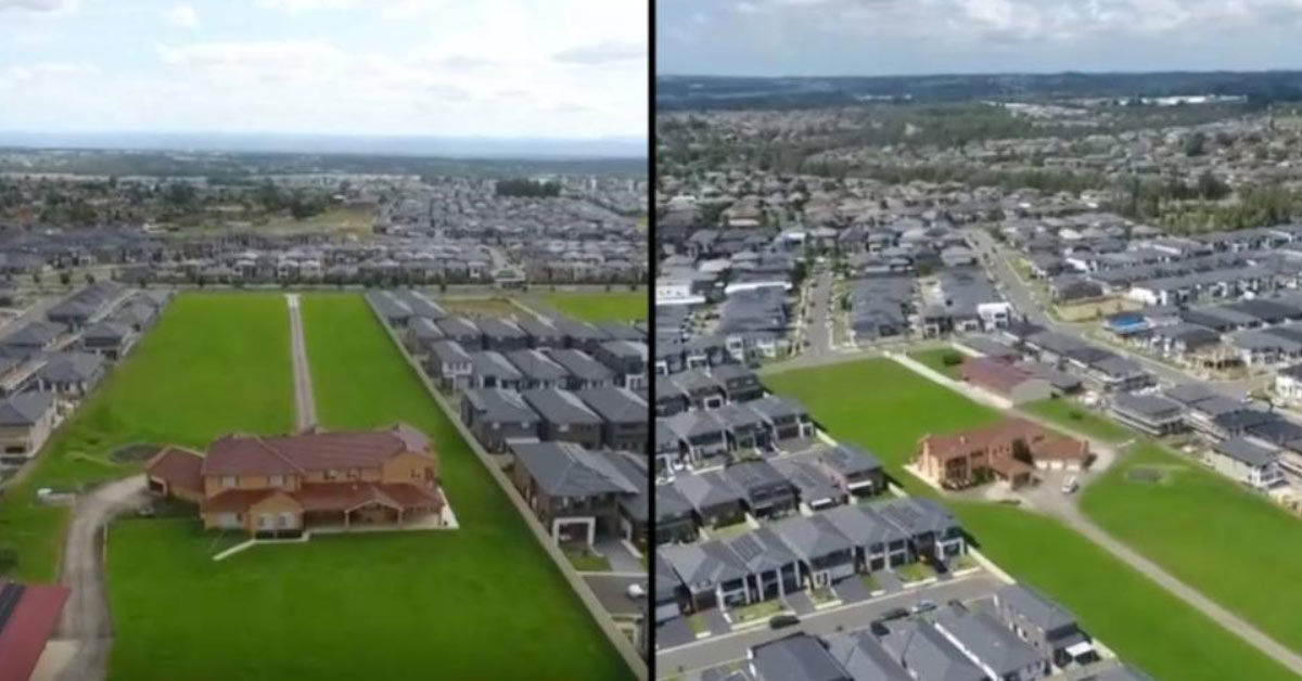 Amazing Timelapse Video Shows Suburb Being Built Around Home After Family Declines M Offer From Developers
